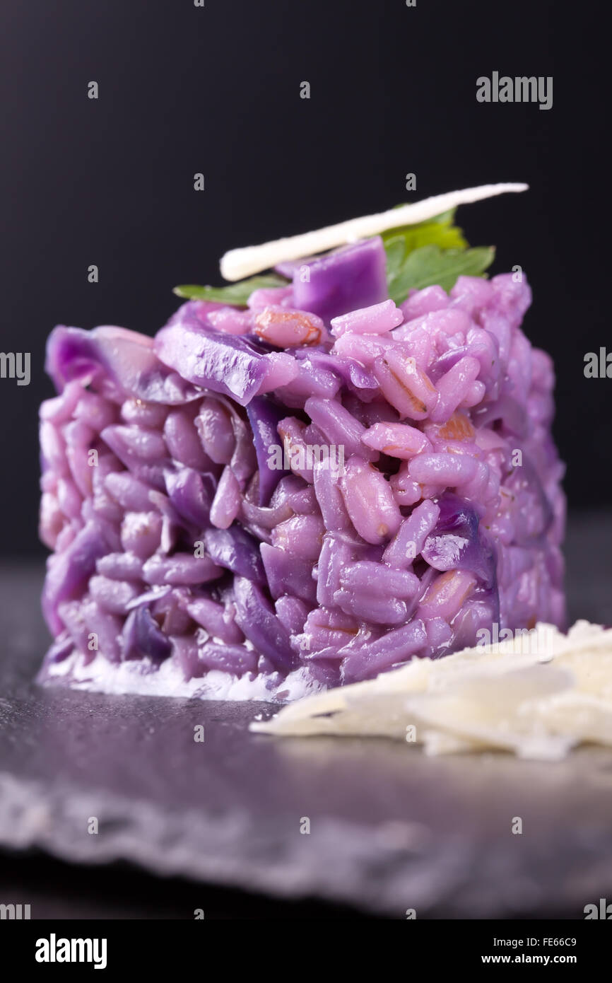 Cabbage Risotto Red Cabbage Risotto Stock Photo - Alamy