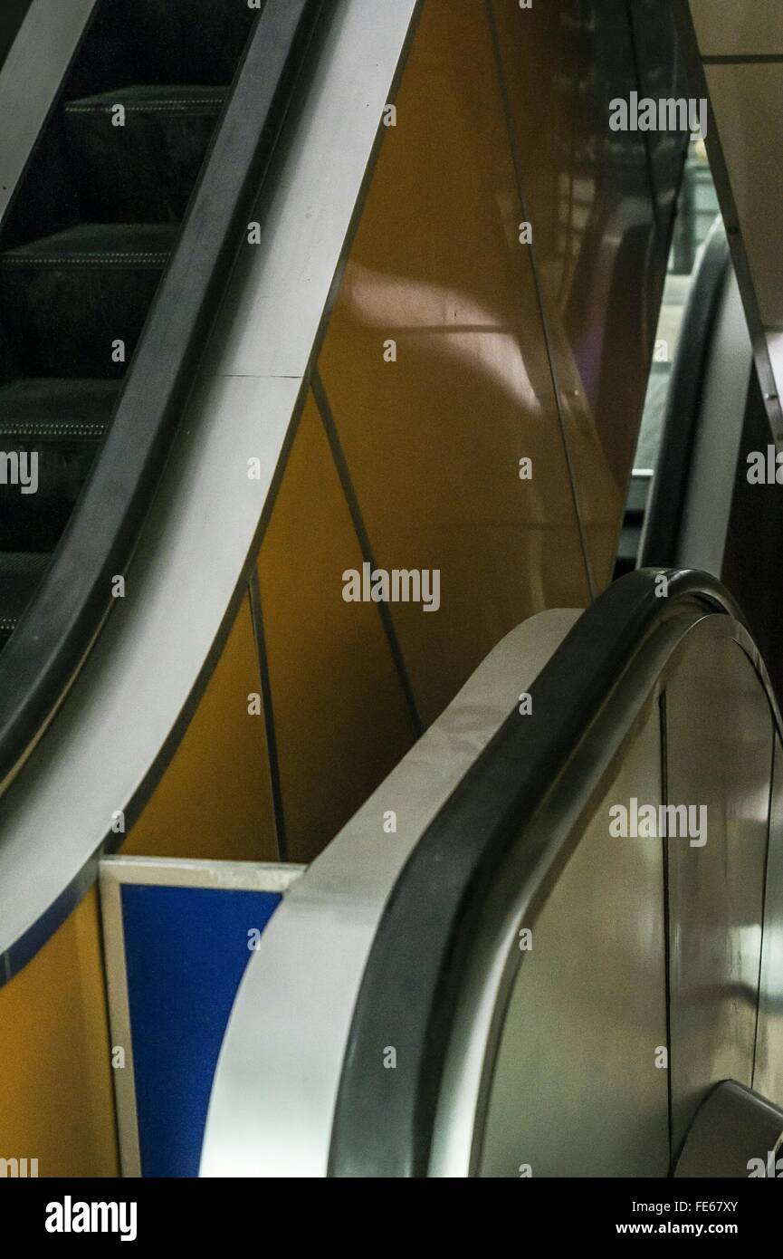 CloseUp Of Escalator Railing Stock Photo Alamy