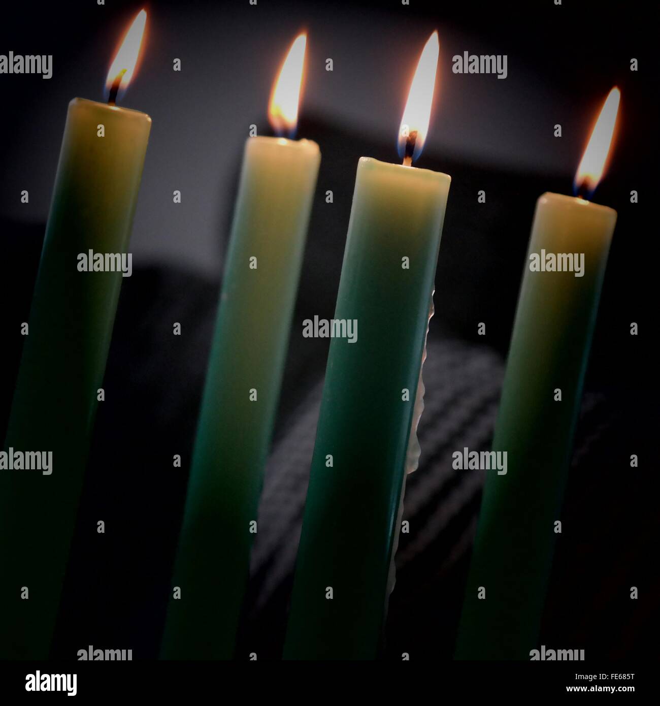 Flames Of Candles Stock Photo Alamy
