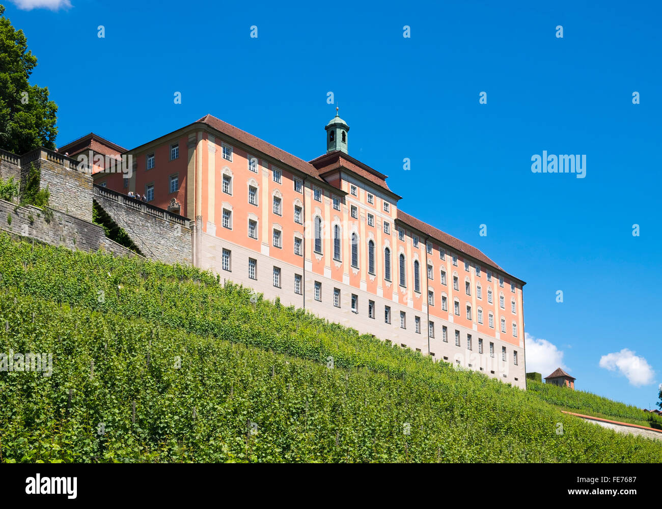 Droste-Hülshoff-Gymnasium in former seminary, Moersburg, Lake Constance, Bodenseekreis, Upper Swabia, Baden-Württemberg Stock Photo