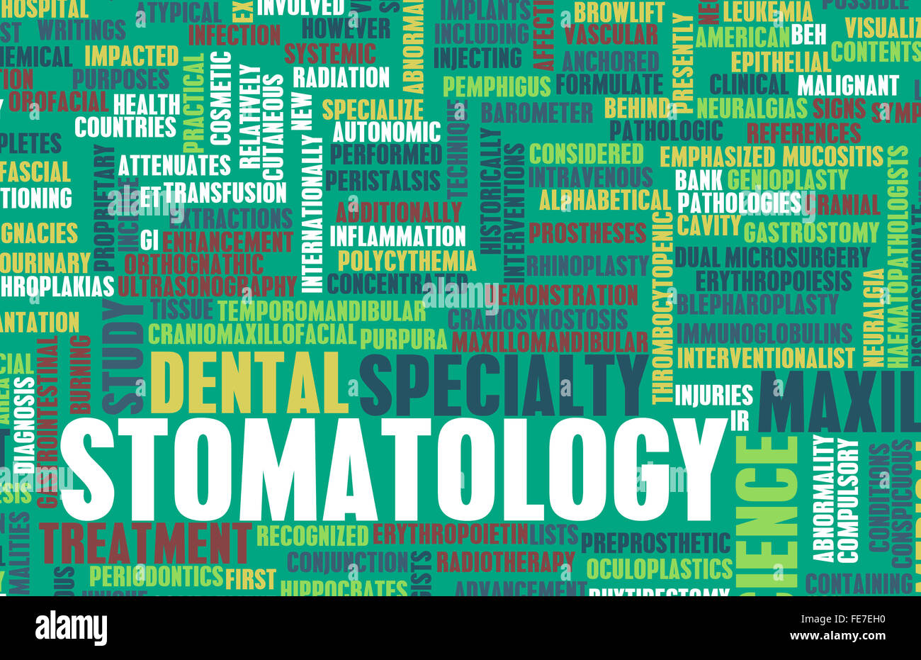 Stomatology or Stomatologist Medical Field Specialty As Art Stock Photo