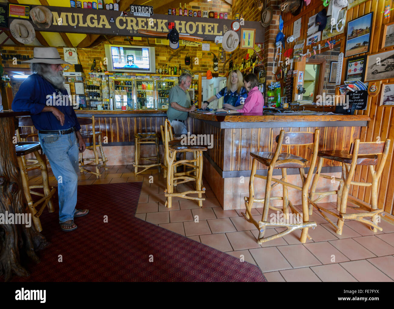 The iconic bush pub Mulga Creek Hotel, New South Wales, Australia Stock Photo