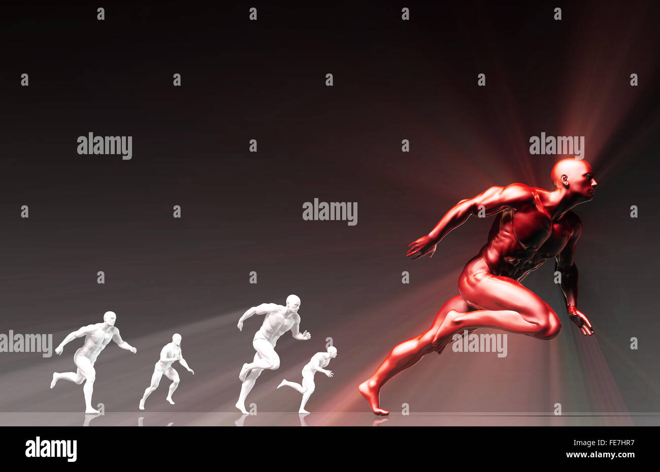 Winning Strategy in a Business Race to Success Stock Photo - Alamy