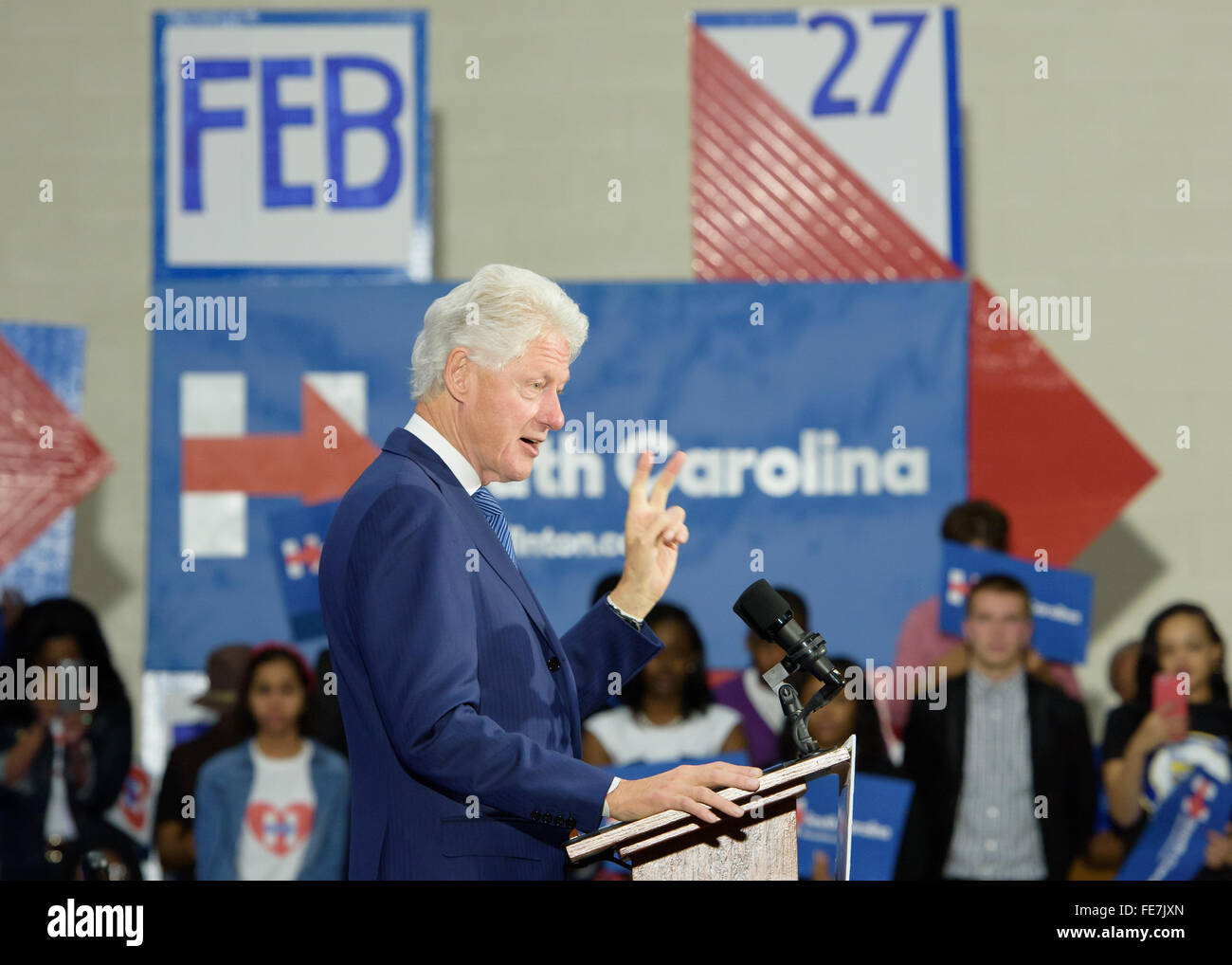 Columbia, South Carolina. - February 3, 2016: Former President Bill ...