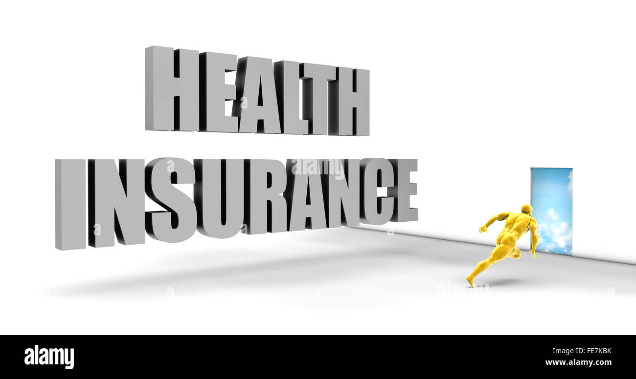 Health Insurance as a Fast Track Direct Express Path Stock Photo