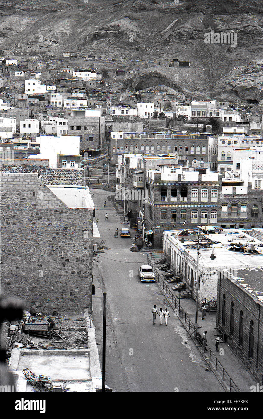 Tawahi front line position Aden Yemen 1967 British withdrawal Stock Photo