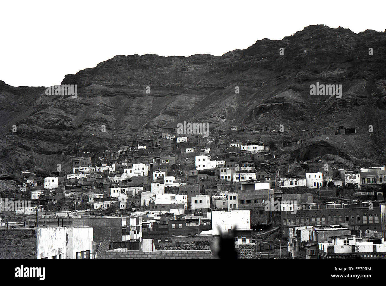 42 Cdo RM front line bullet scarred houses Aden Yemen 1967 British withdrawal Stock Photo