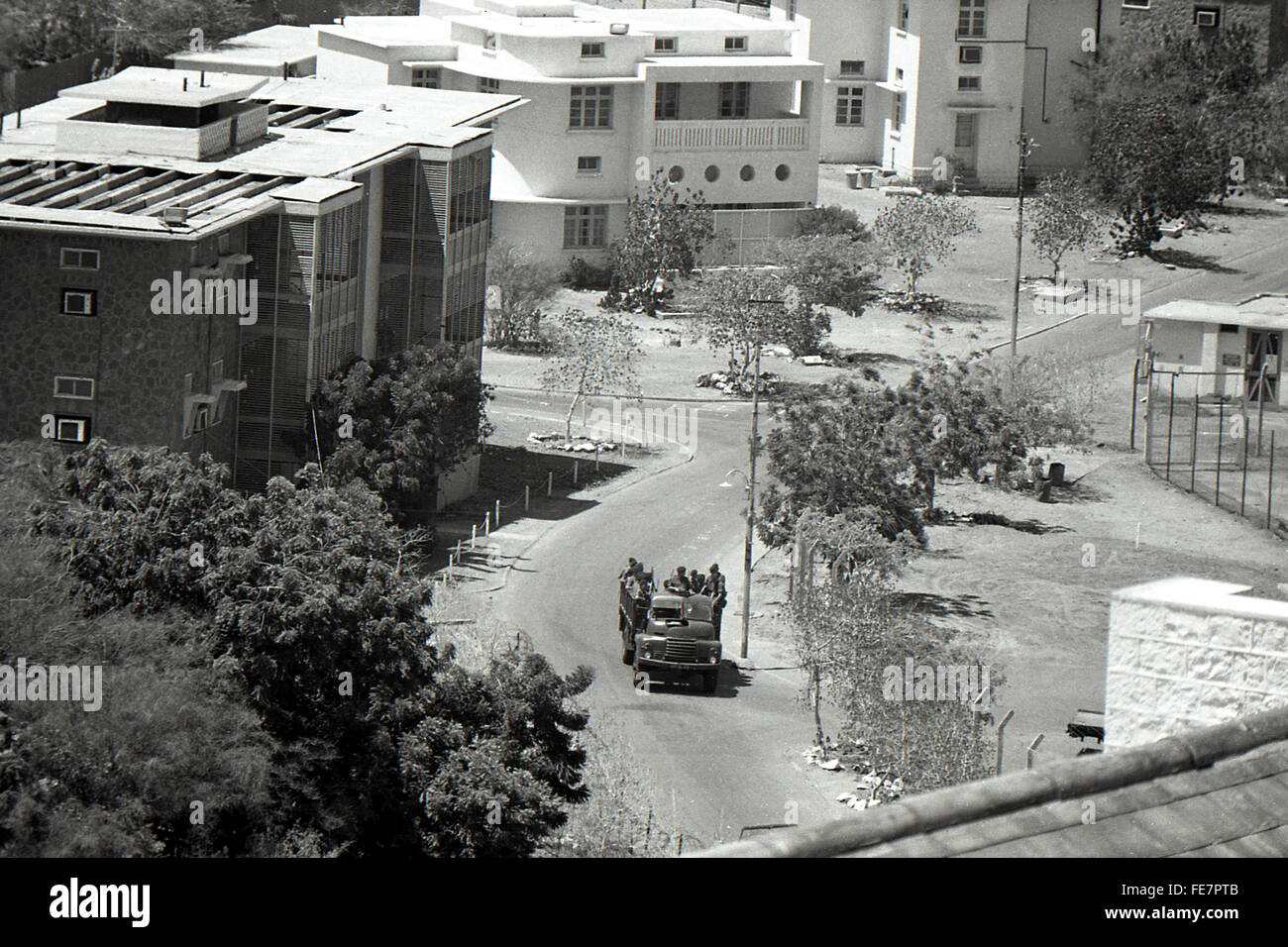 42 Cdo RM front line RL3 lorry patrol Aden Yemen 1967 British withdrawal Stock Photo