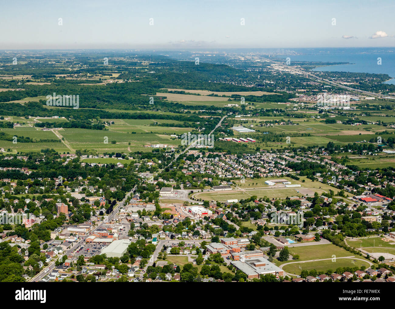 Aerial view of Beamsville Ontario from the south west Stock Photo Alamy