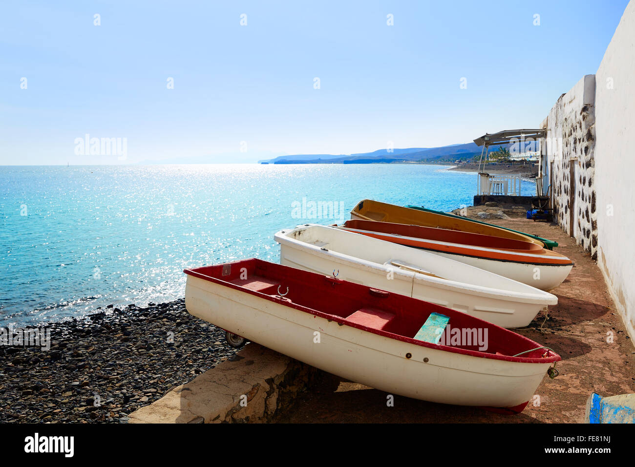 Taralejo beach Fuerteventura at Canary Islands of Spain Stock Photo