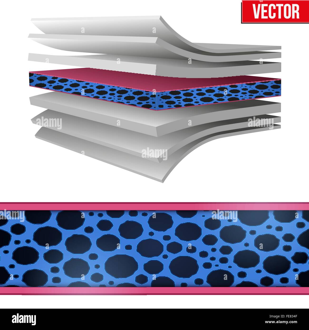 Technical illustration of porous material Stock Vector Image & Art Alamy