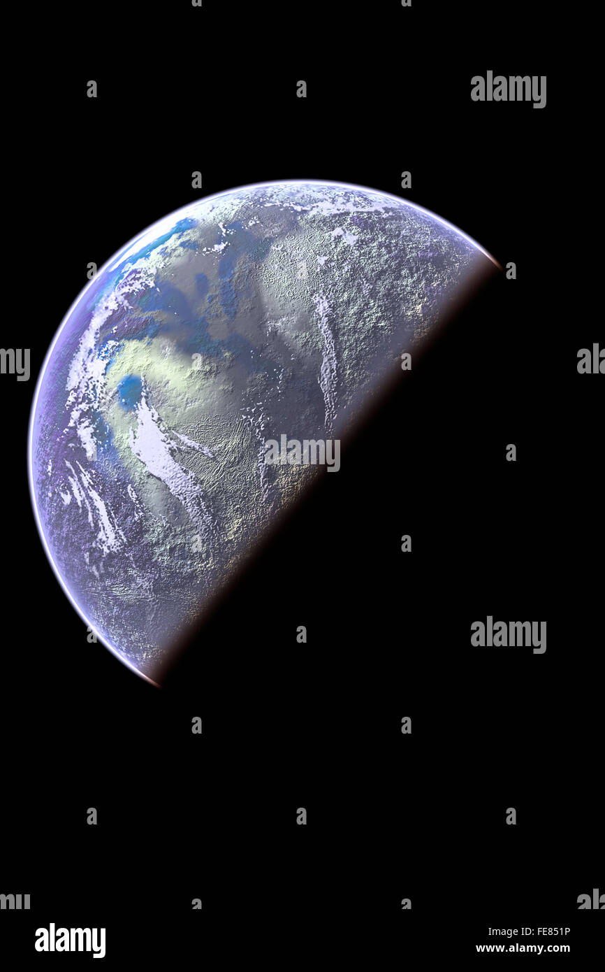 Earth Rise illustration Stock Photo - Alamy