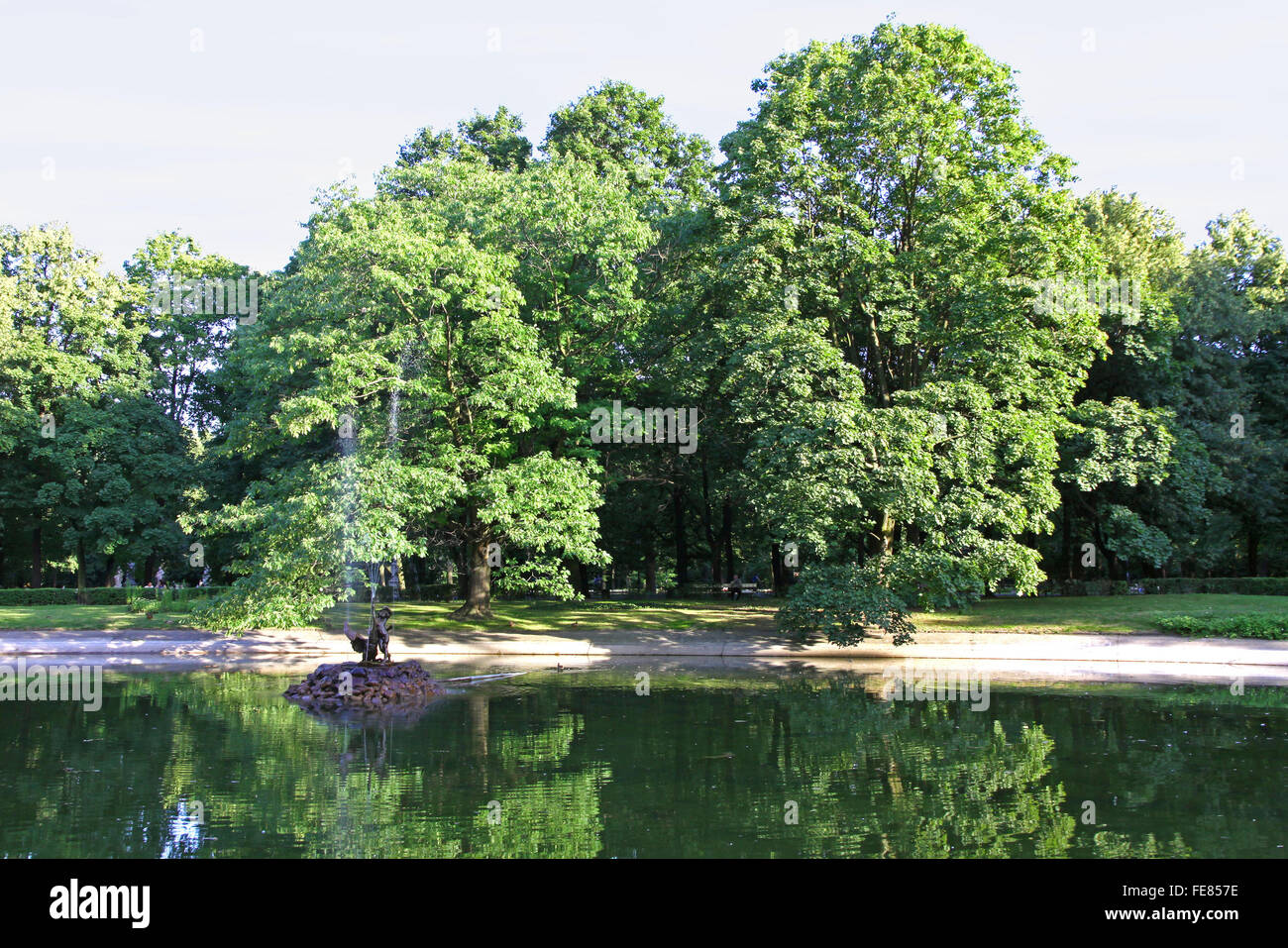 Saxon Garden (Polish: Ogrod Saski) - public park in the city center of Warsaw, Poland Stock Photo