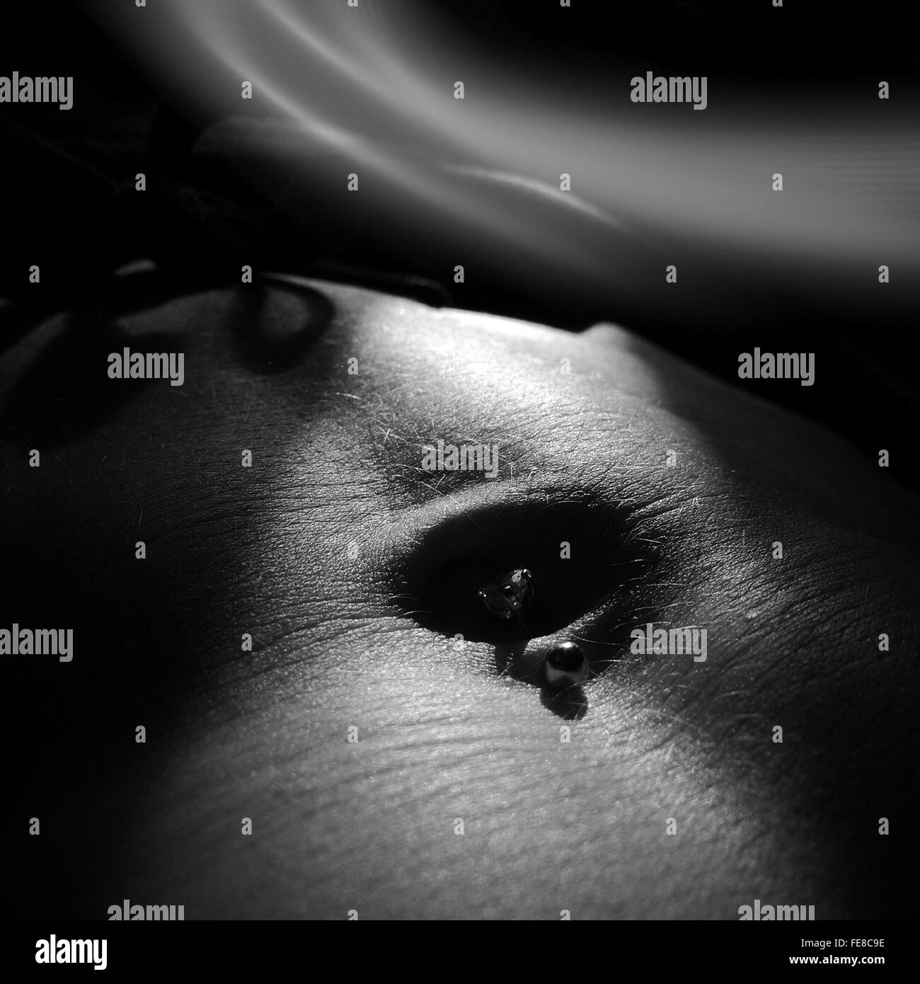 Belly button Black and White Stock Photos & Images - Alamy