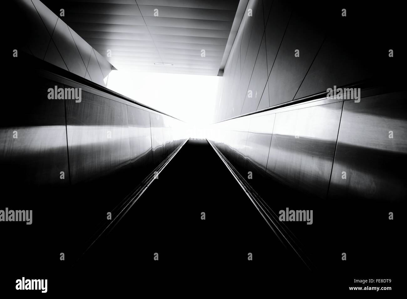 Illuminated Moving Walkway Stock Photo - Alamy