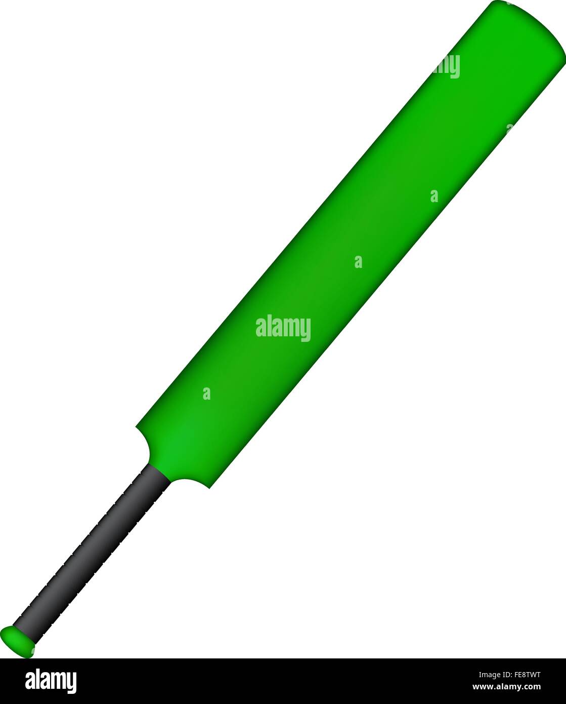 Vintage cricket bat in green design Stock Vector