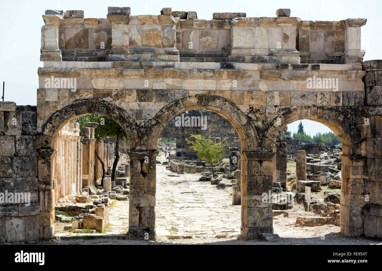 Frontinus Street with the Arch of Dominitian gate in the Necropolis of ...