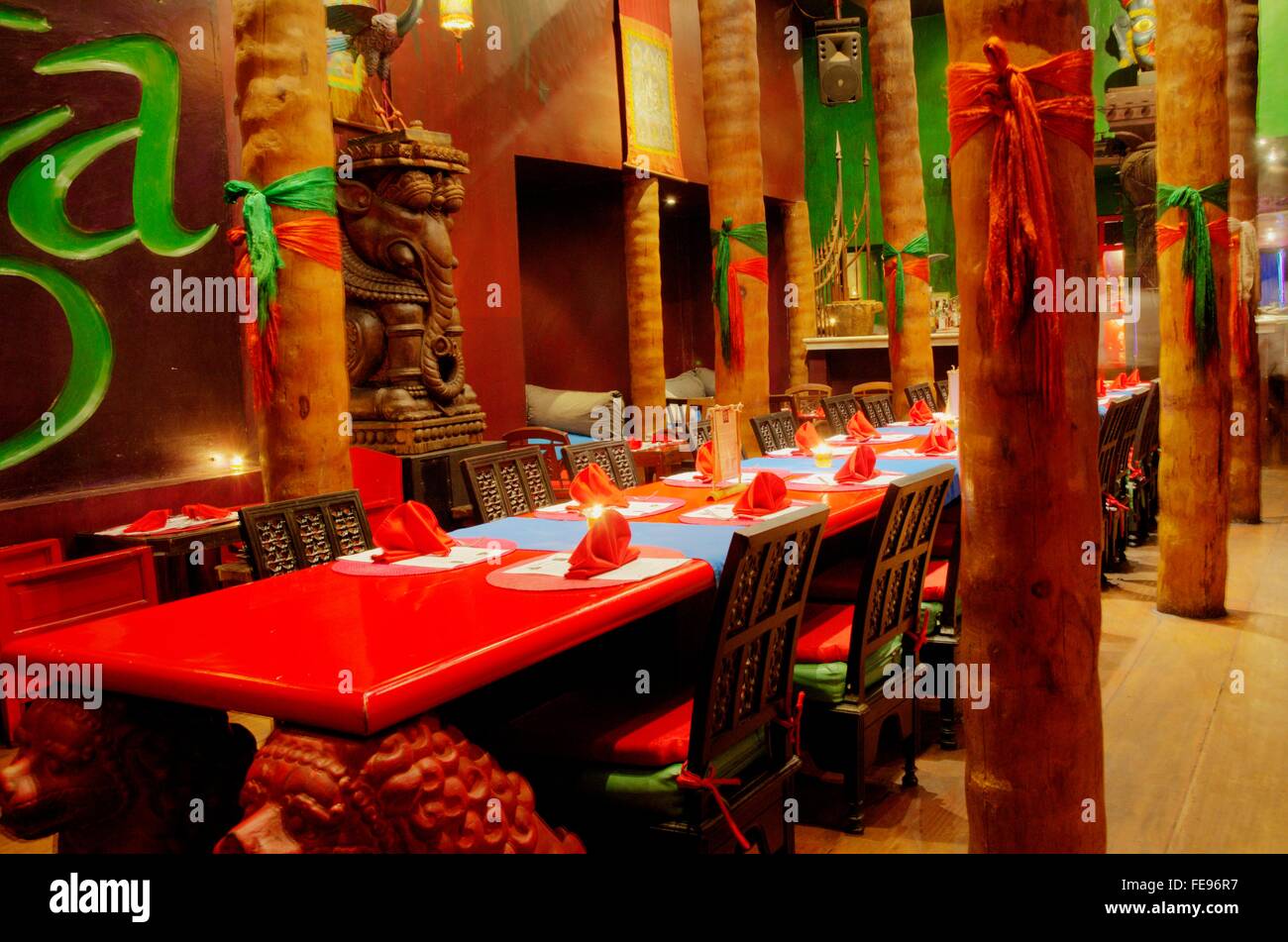 Mexican theme party decorations in a dining room of a house in Vancouver,  BC, Canada Stock Photo - Alamy