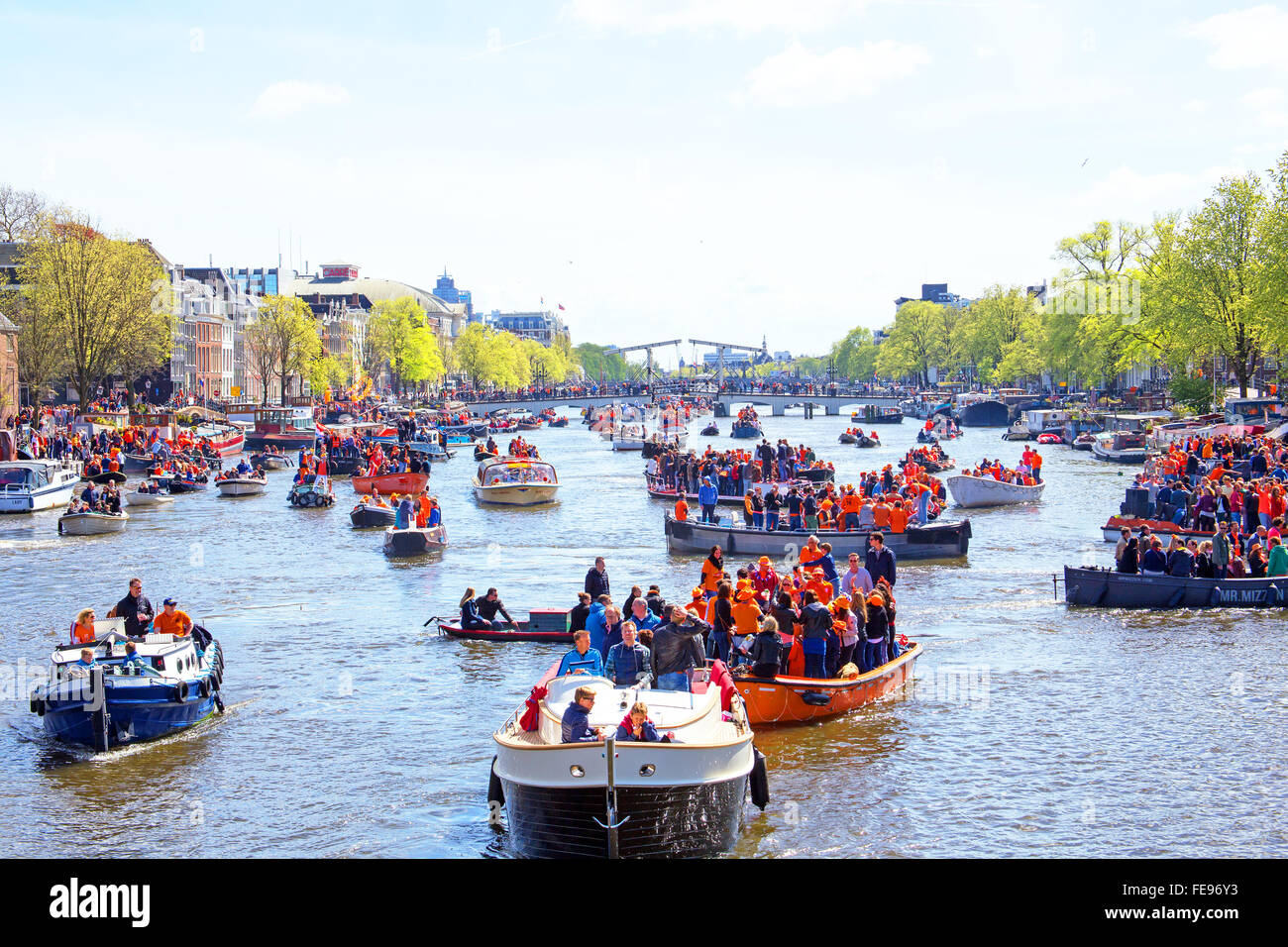 Celebration of Kings Day in Amsterdam the Netherlands Stock Photo