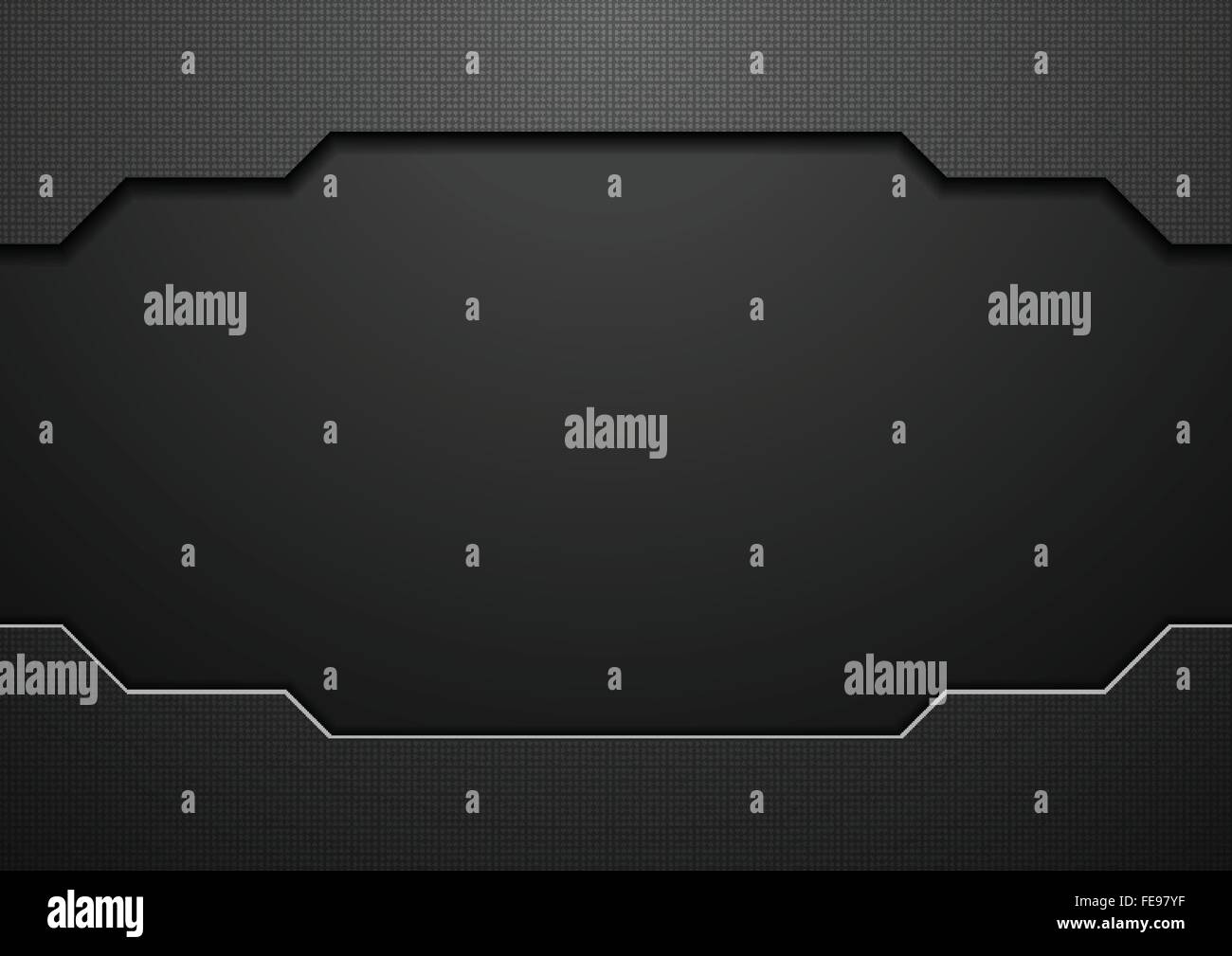 Abstract black technology concept design. Vector template background ...