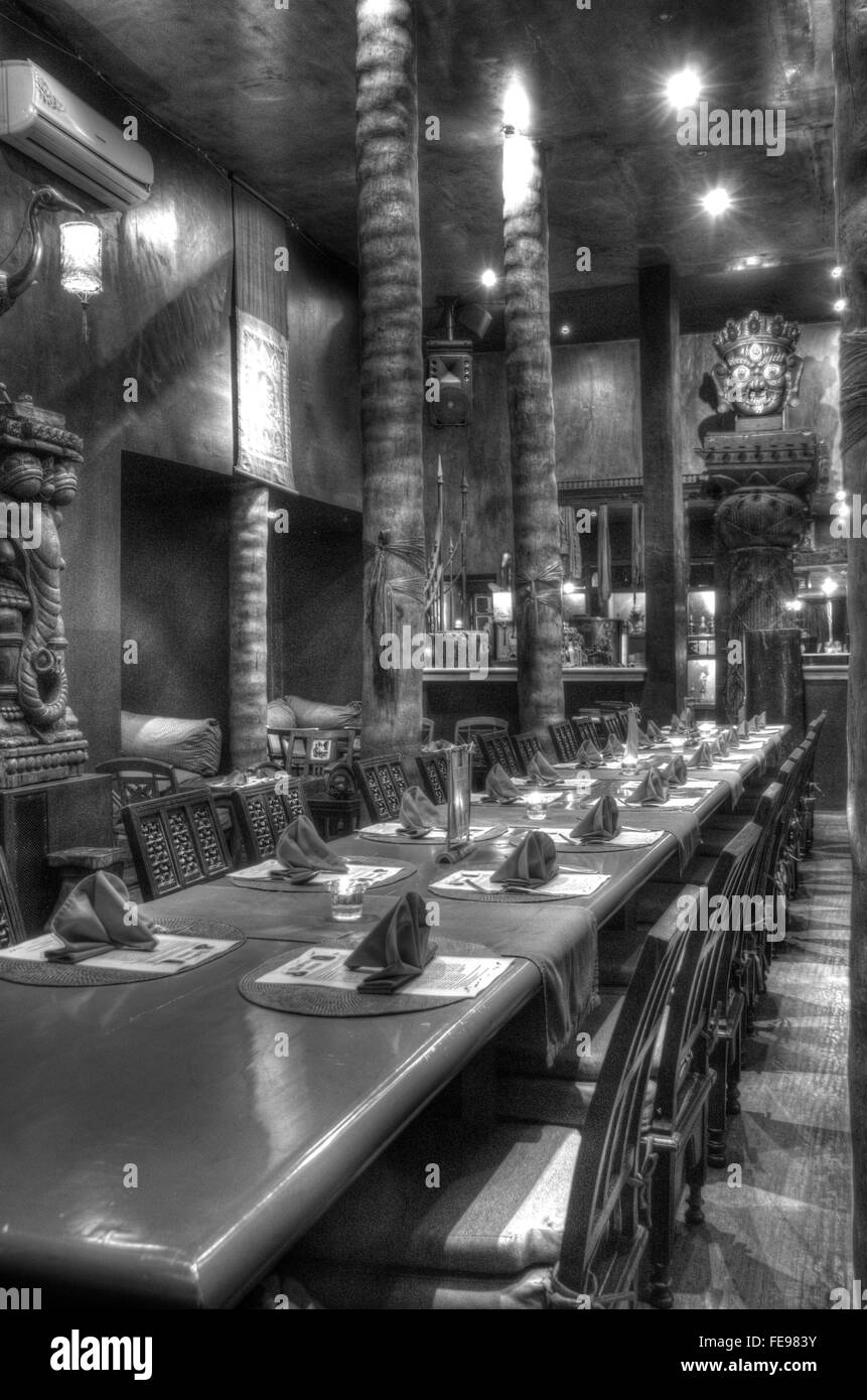 Asian dining room Black and White Stock Photos & Images - Alamy