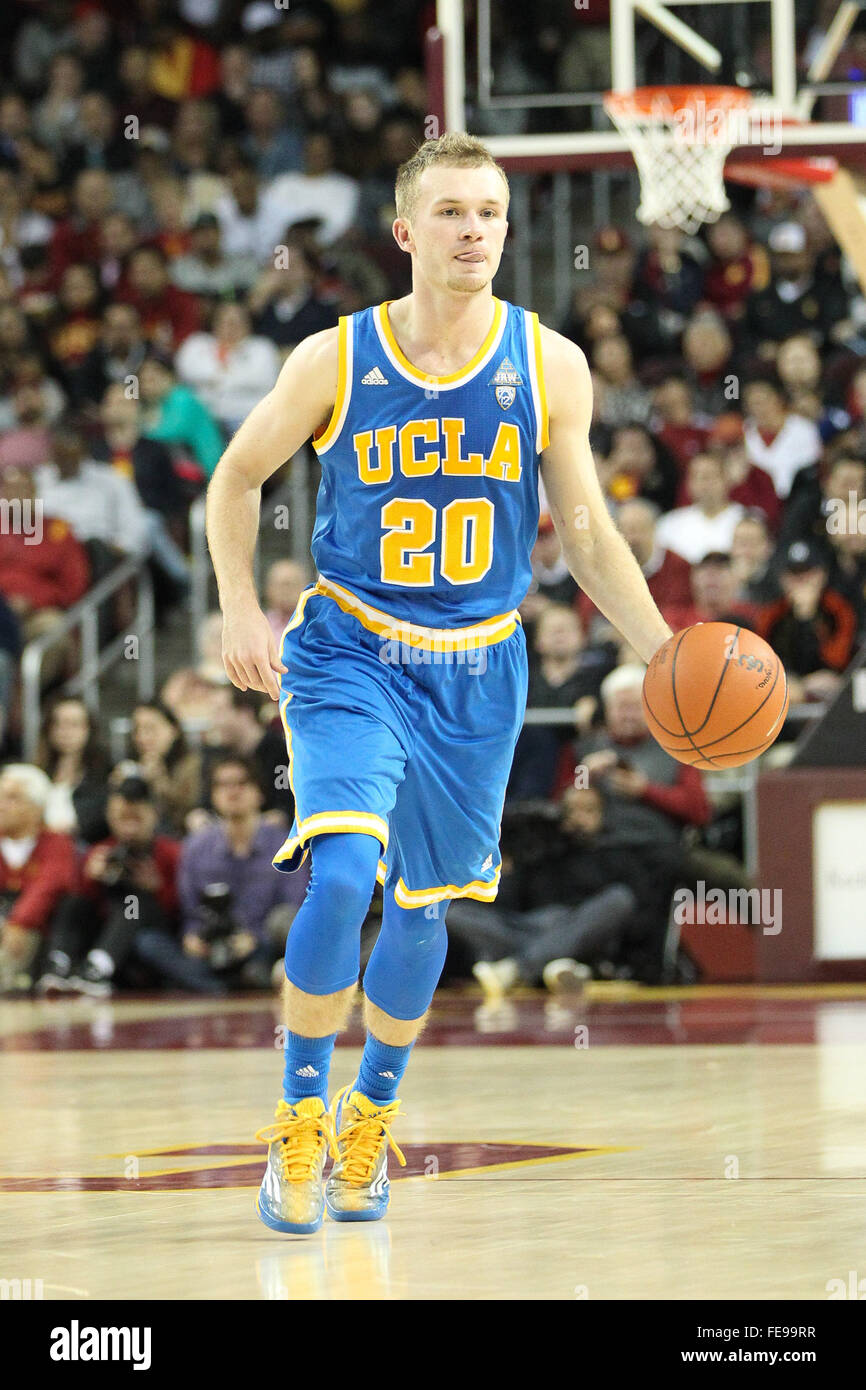 Los Angeles, CA, USA. 4th Feb, 2016. Bryce Alford bringing the ball down court in game a between USC Trojans vs UCLA Bruins at the Galen Center in Los Angeles, CA. Jordon Kelly/CSM/Alamy Live News Stock Photo