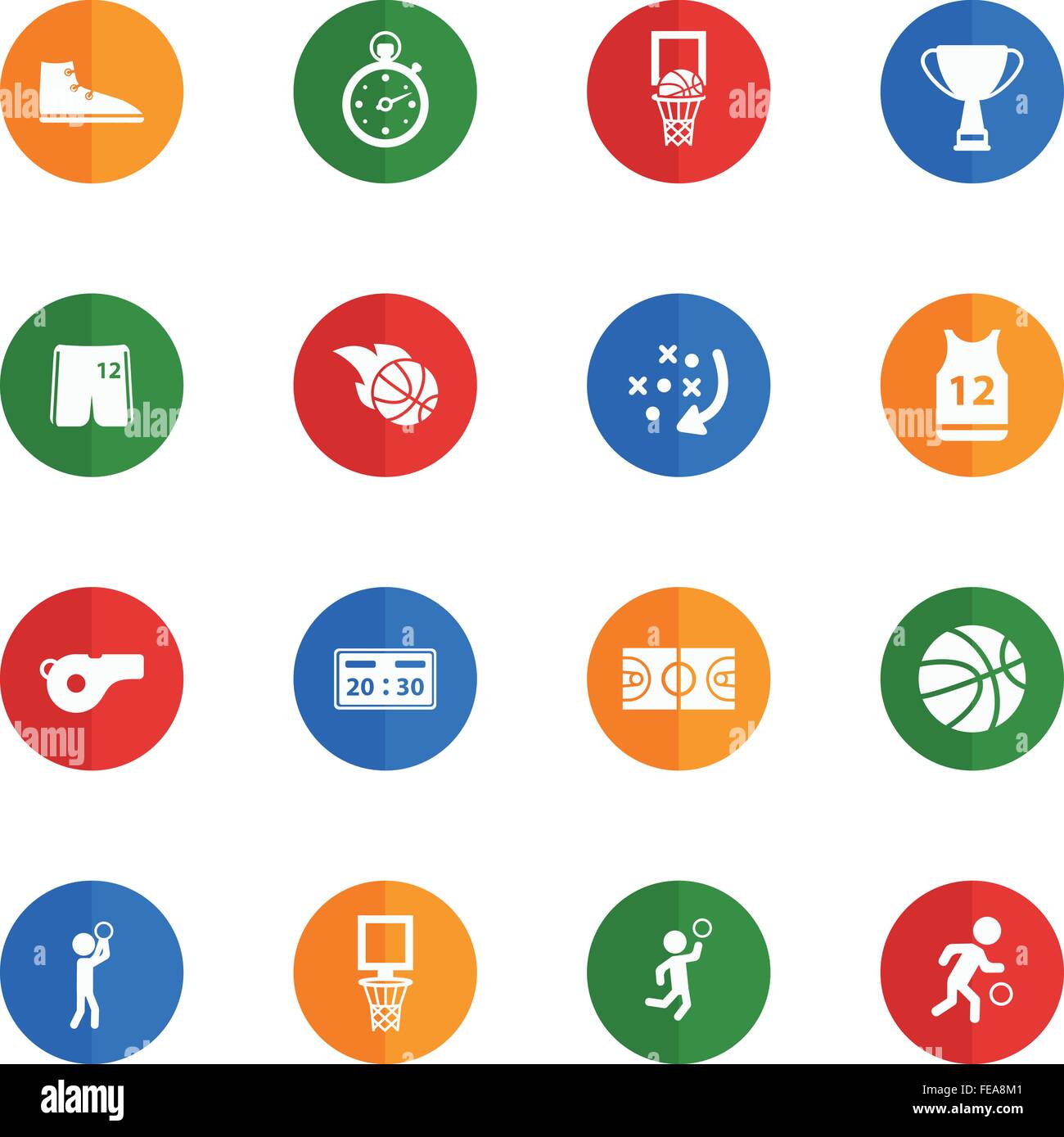 Basketball simply icons Stock Vector Image & Art - Alamy
