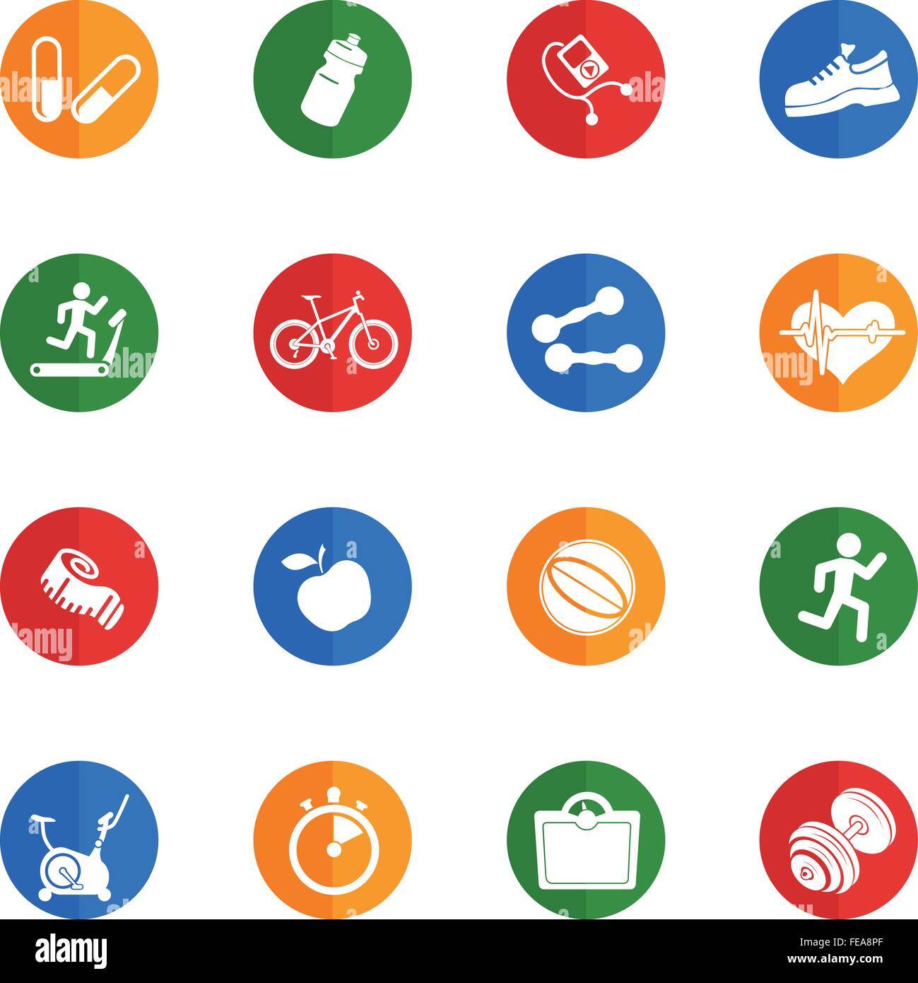 Fitness icons set Stock Vector Image & Art - Alamy