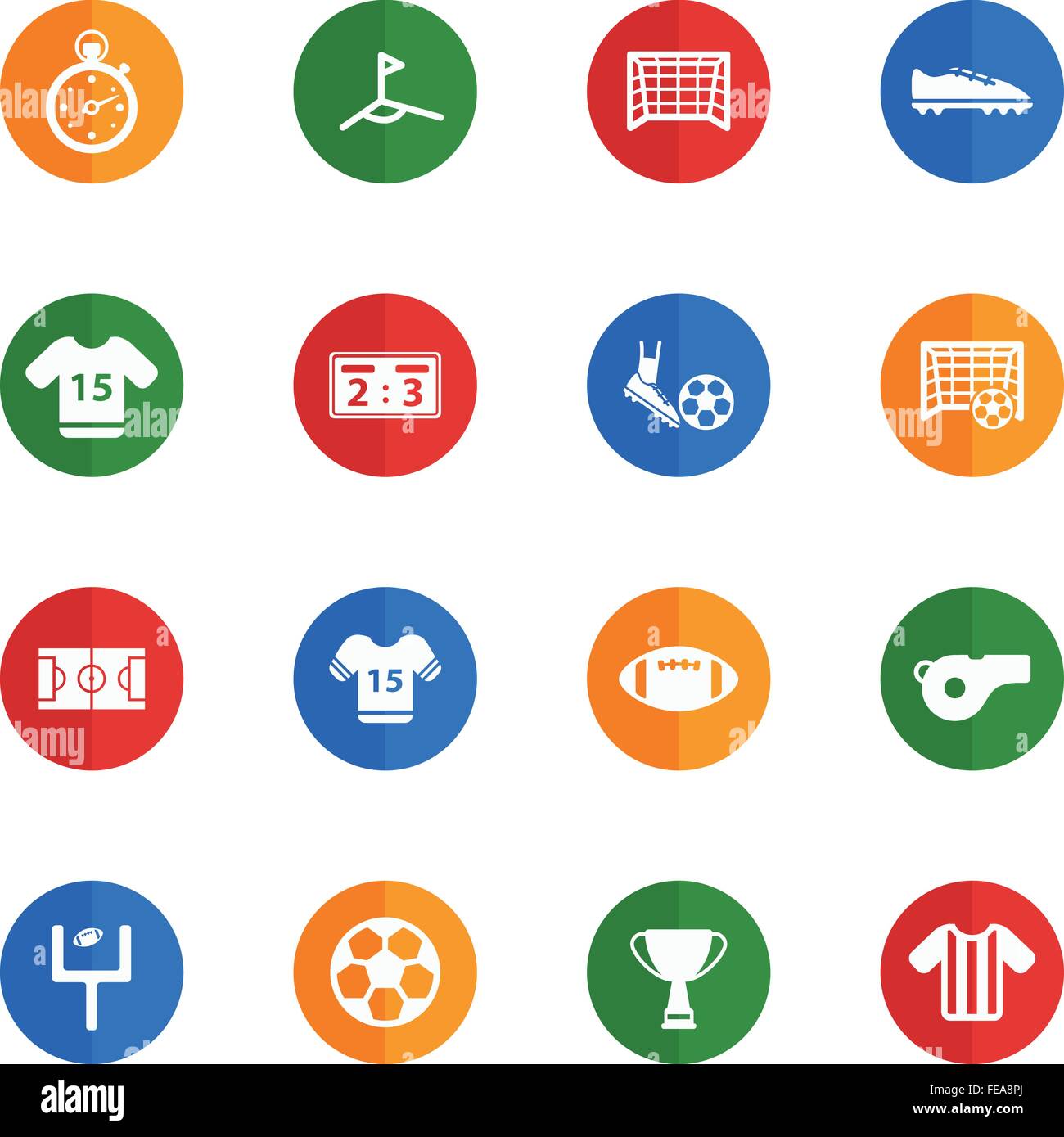 Football simply icons Stock Vector Image & Art Alamy