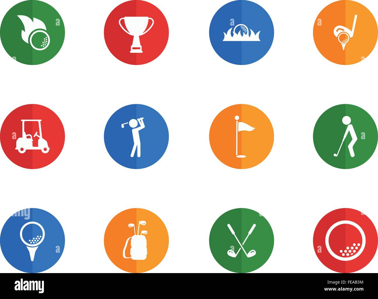 Golf simply icons Stock Vector Image & Art - Alamy