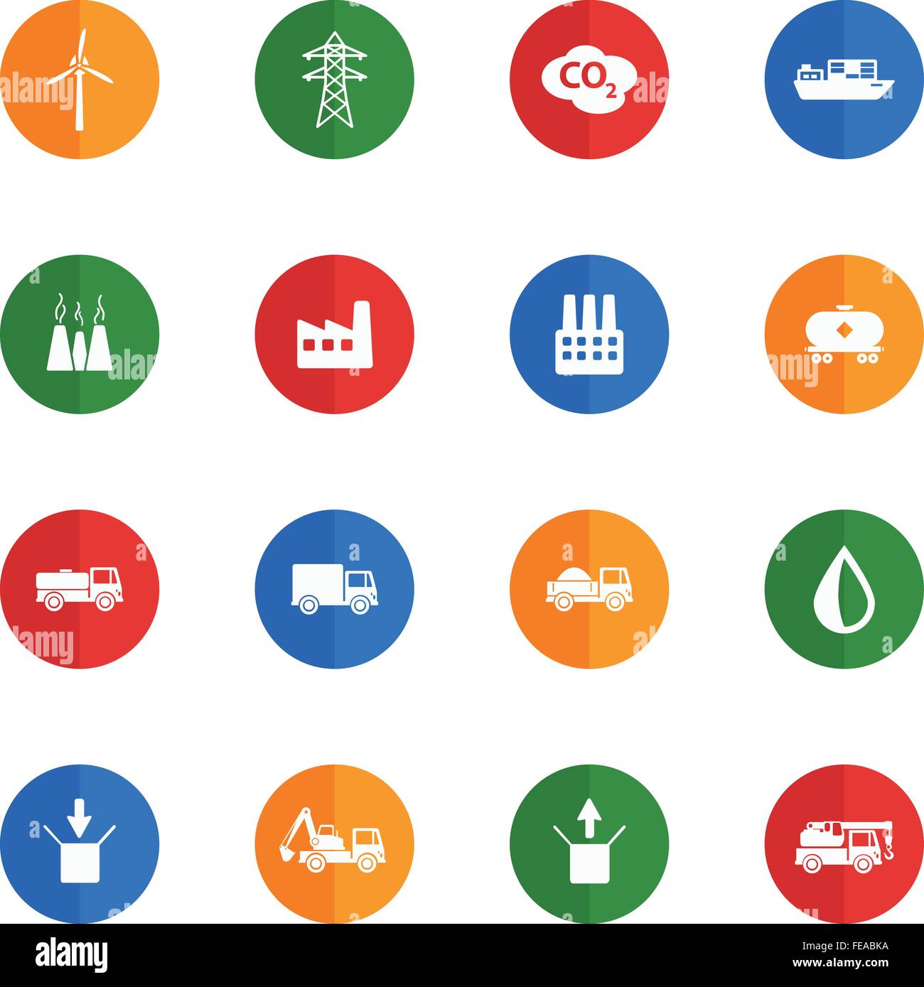 Industrial simply icons Stock Vector