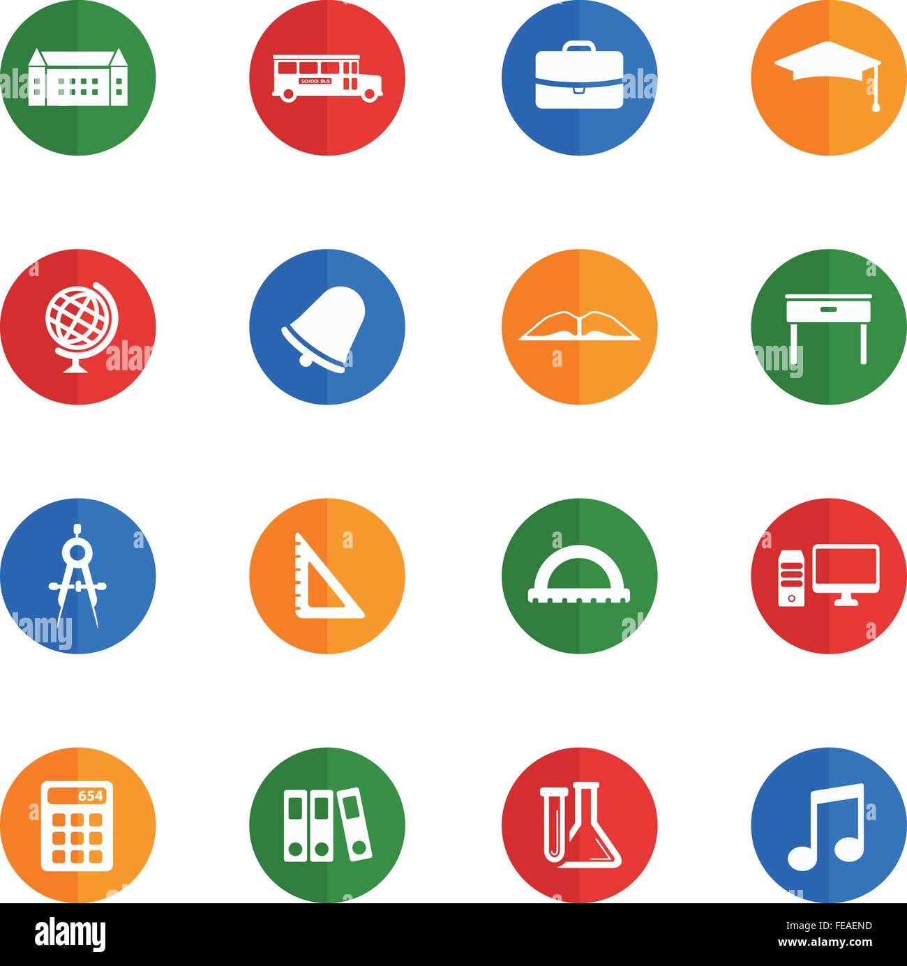School simply icons Stock Vector Image & Art - Alamy