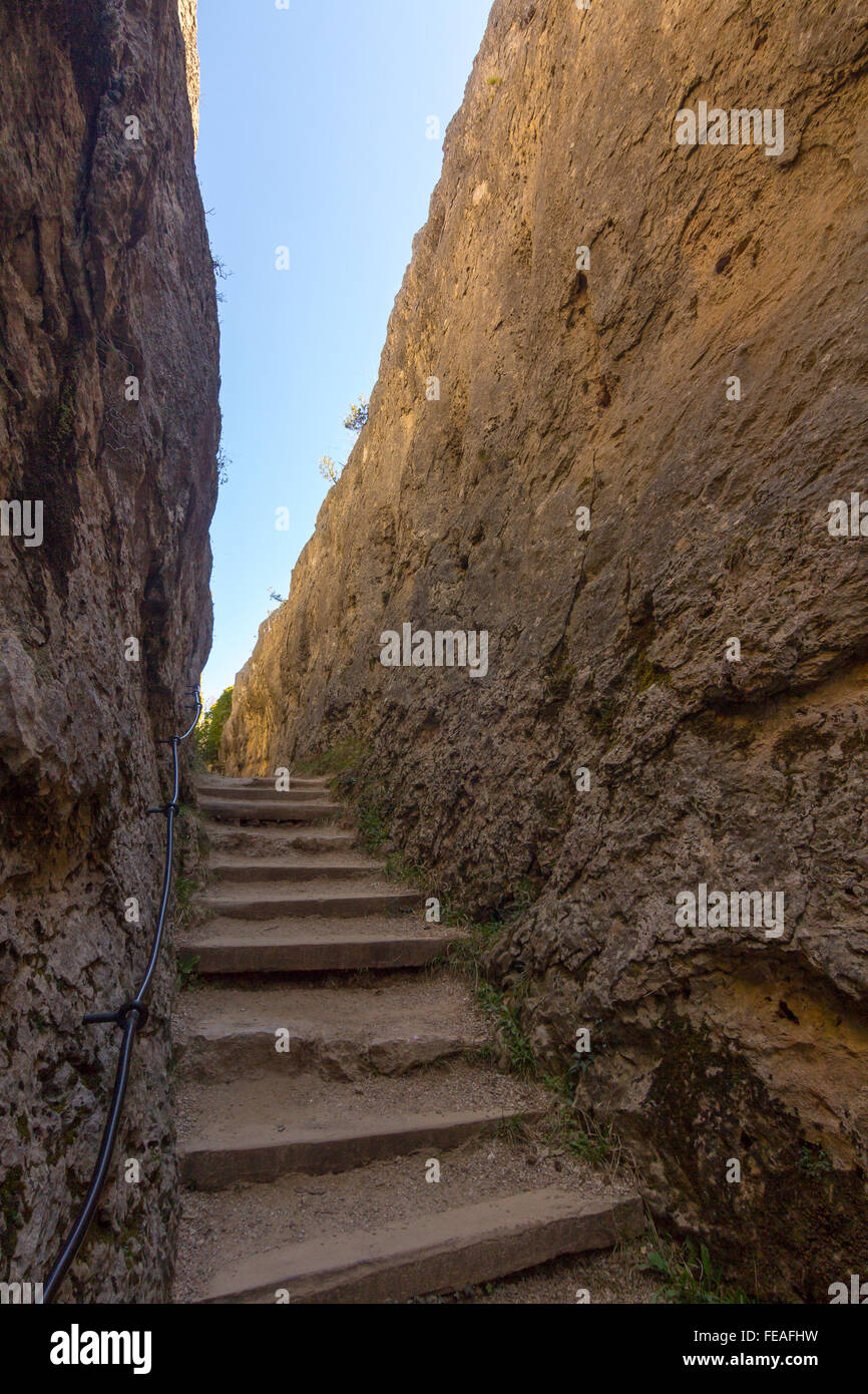 Rocks with capricious forms in the enchanted city of Cuenca, Spain ...
