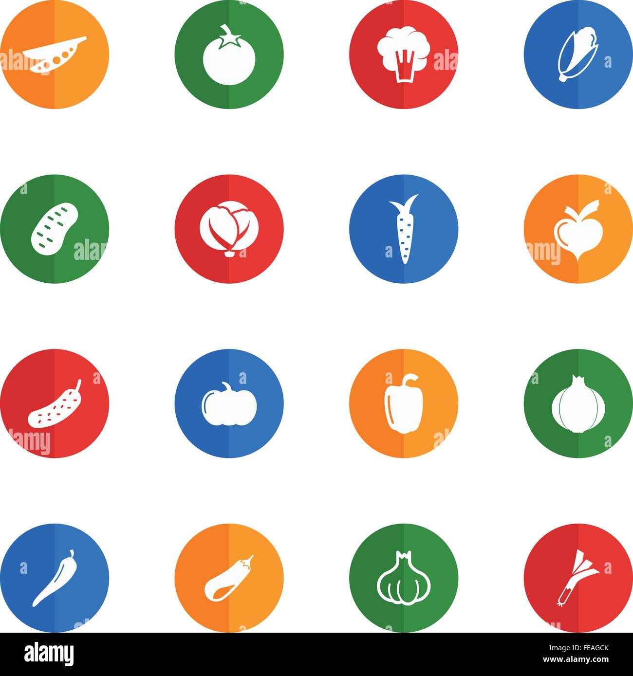 Vegetables simply icons Stock Vector Image & Art - Alamy