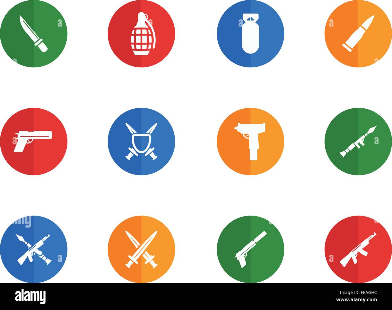 Weapon simply icons Stock Vector Image & Art - Alamy