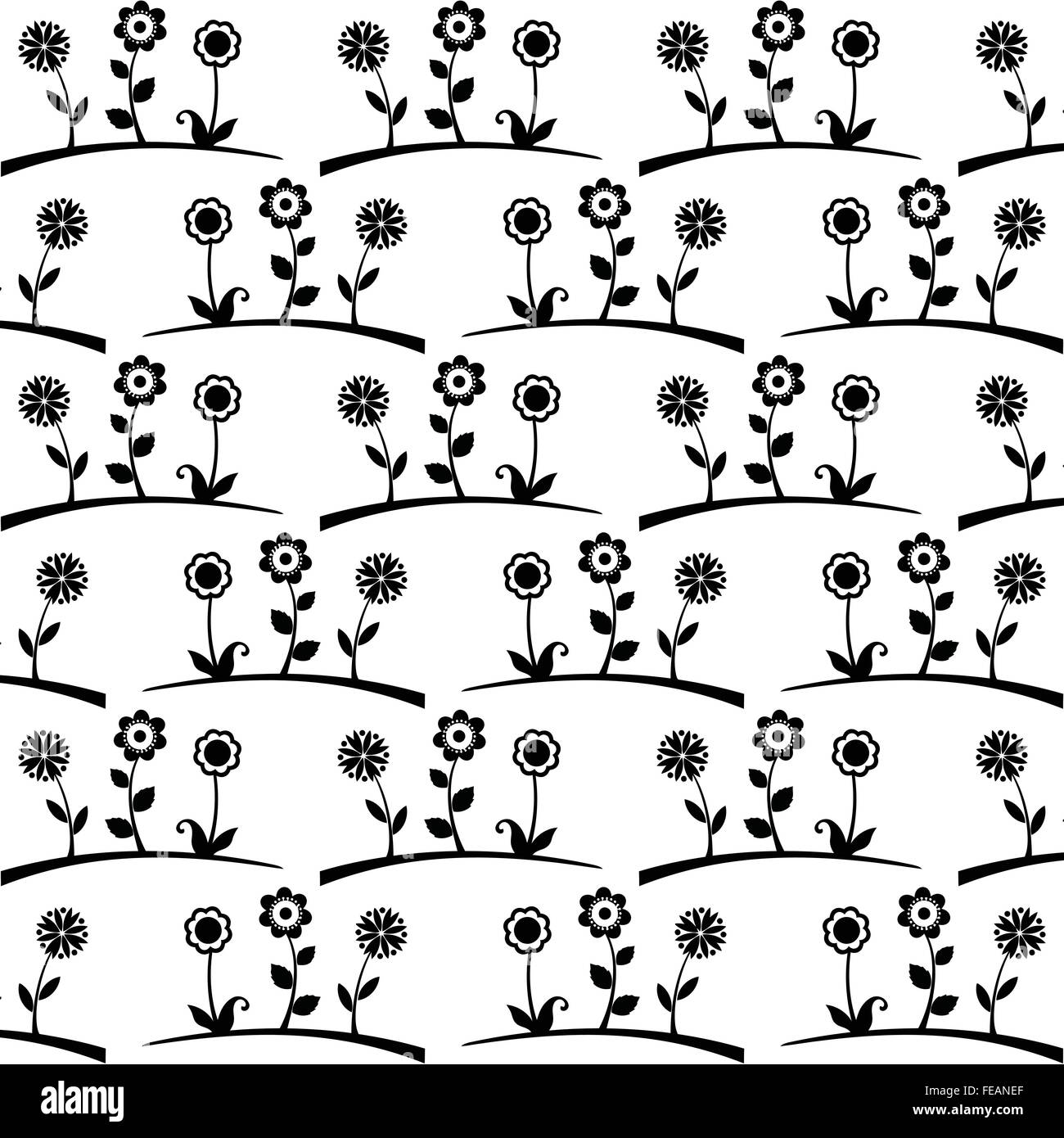 Seamless pattern of spring flowers Stock Vector Image & Art - Alamy