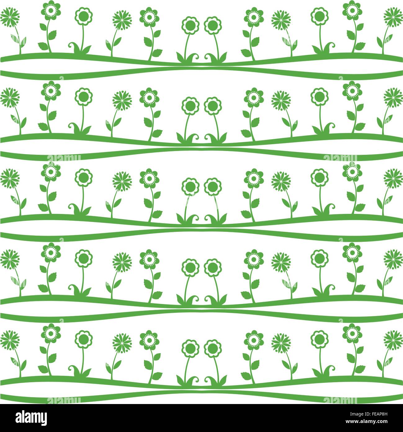 Seamless pattern of spring flowers Stock Vector