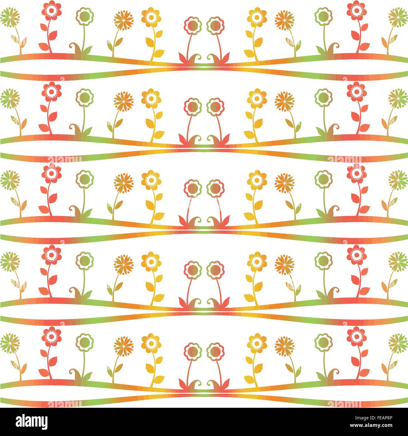 Seamless pattern of spring flowers Stock Vector Image & Art - Alamy