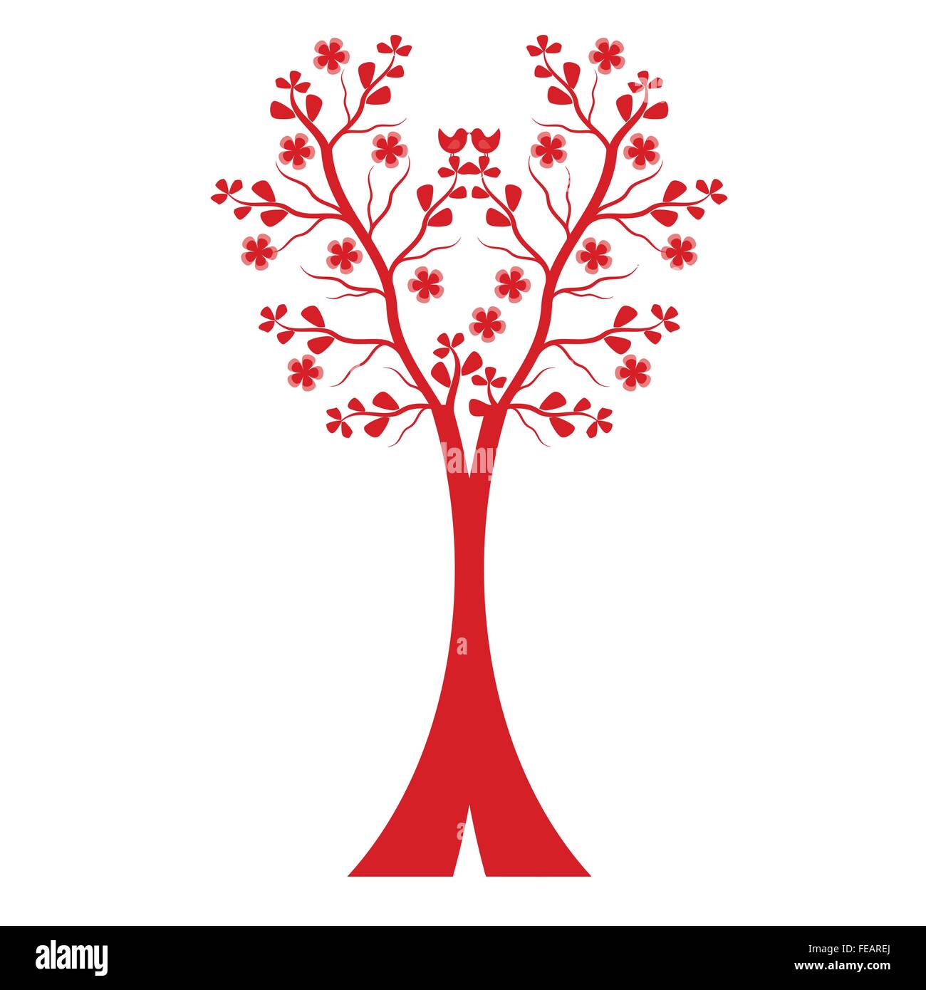 Art tree silhouette isolated on white background Stock Vector Image ...