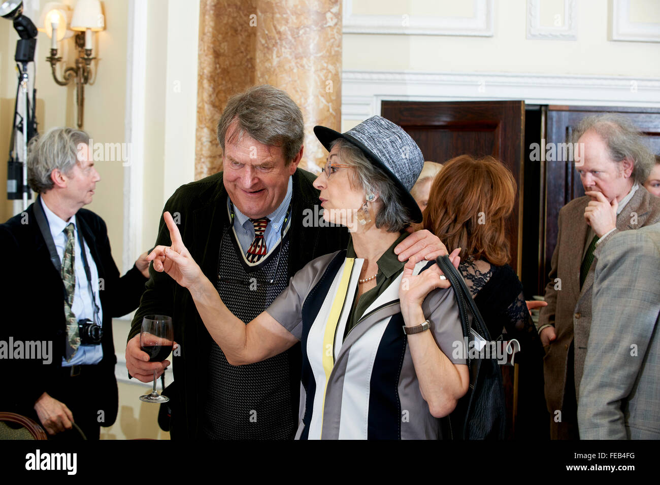 Maureen Lipman and Jeremy Lewis at the Oldie of the Year Awards 2016 Stock Photo
