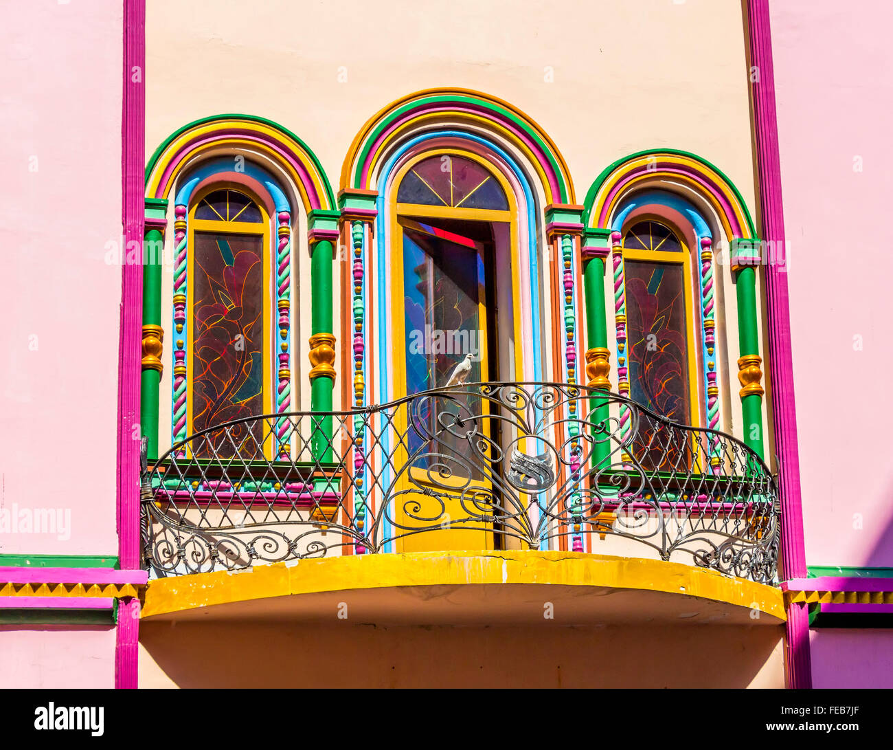 bright balcony Stock Photo