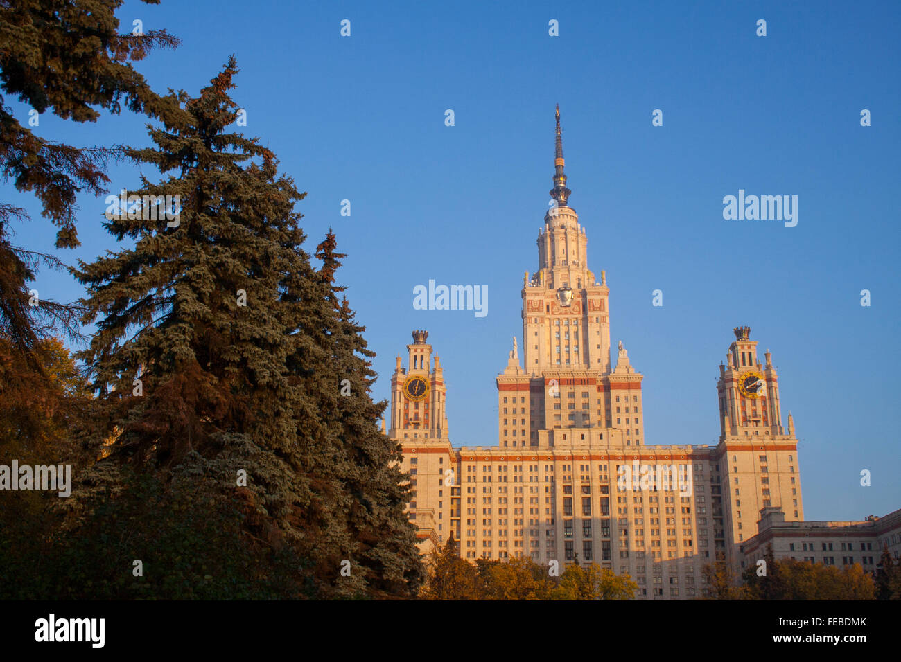 Moscow State University, one of Stalin's Seven Sisters Moscow, Russia Stock Photo