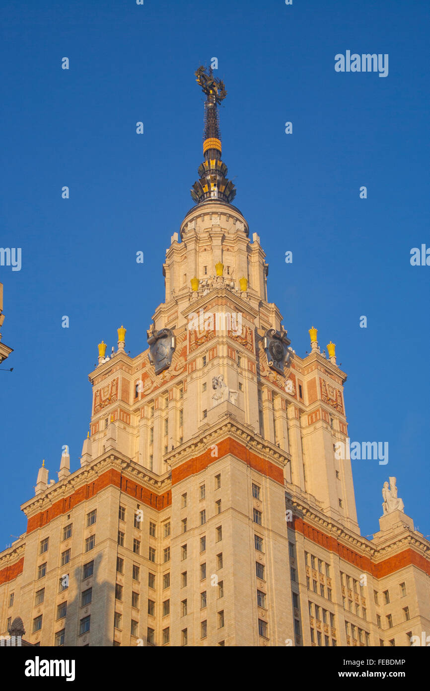 Moscow State University, one of Stalin's Seven Sisters Moscow, Russia Stock Photo