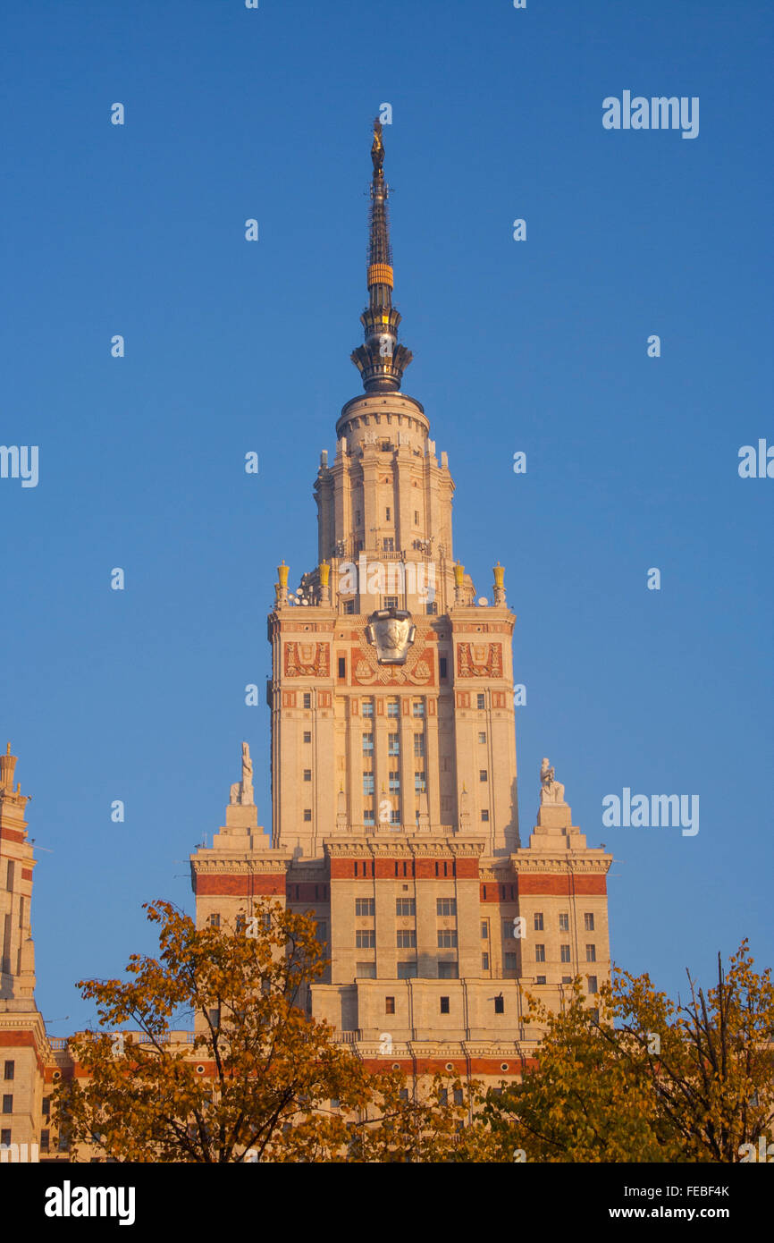 Moscow State University, one of Stalin's Seven Sisters Moscow, Russia Stock Photo
