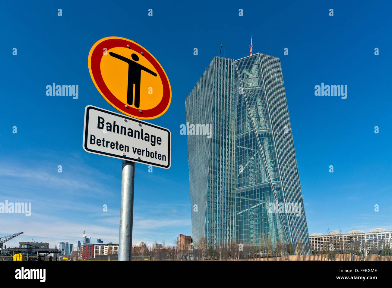 Europe, Germany, Frankfurt on the Main, European Central Bank, ECB, head office. Stock Photo