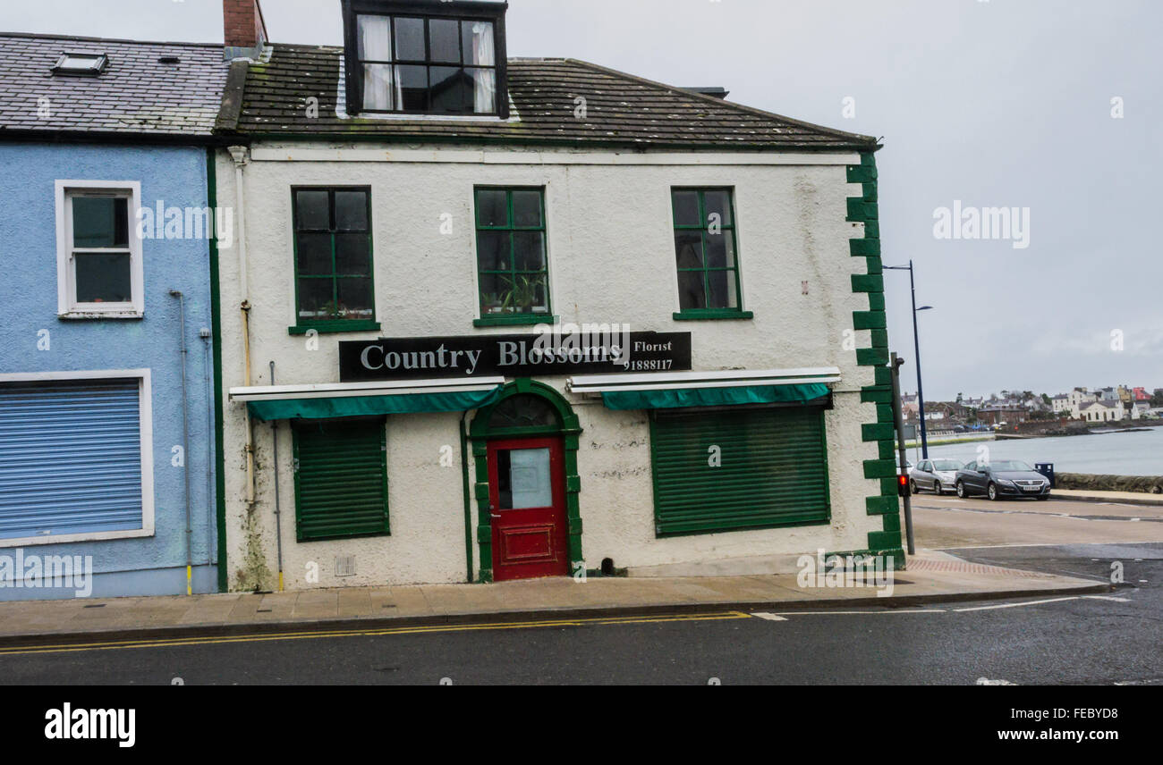 The former Delicatessen, Blossoms in Donaghadee, now closed. Stock Photo