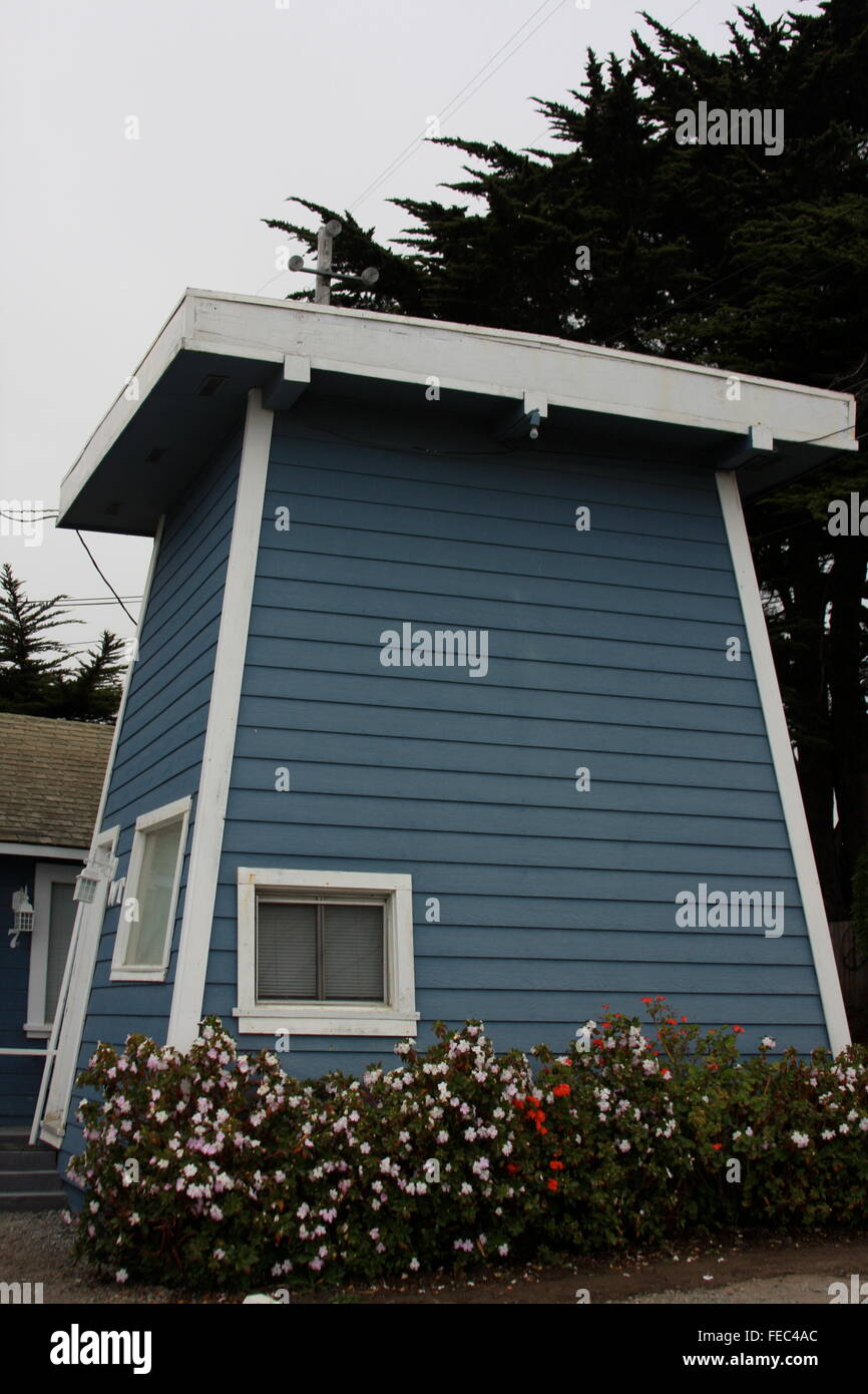 Converted lighthouse, now a motel in Bodega Bay, California, USA Stock