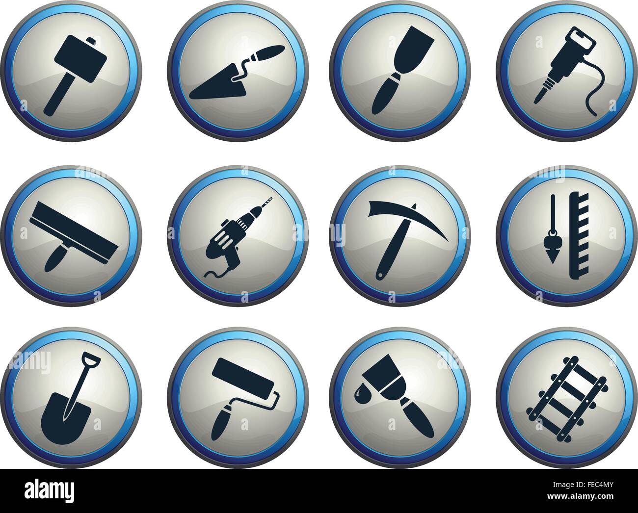 Building equipment icons set Stock Vector Image & Art - Alamy