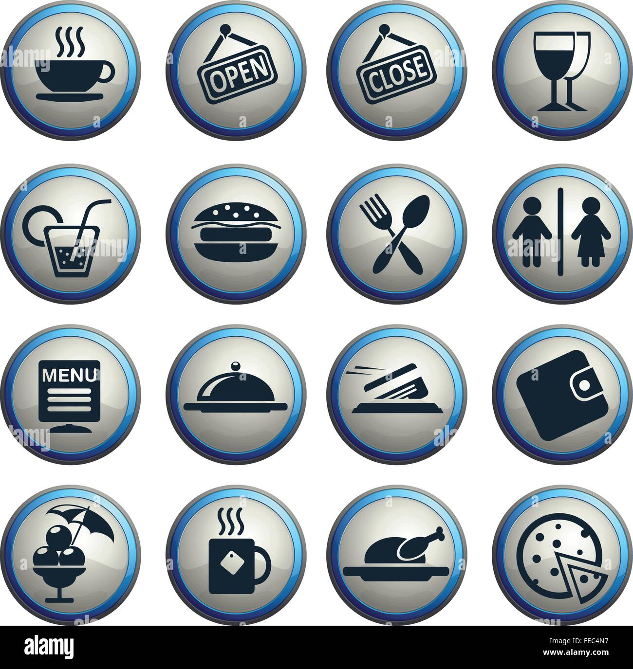 Cafe simply icons Stock Vector Image & Art Alamy