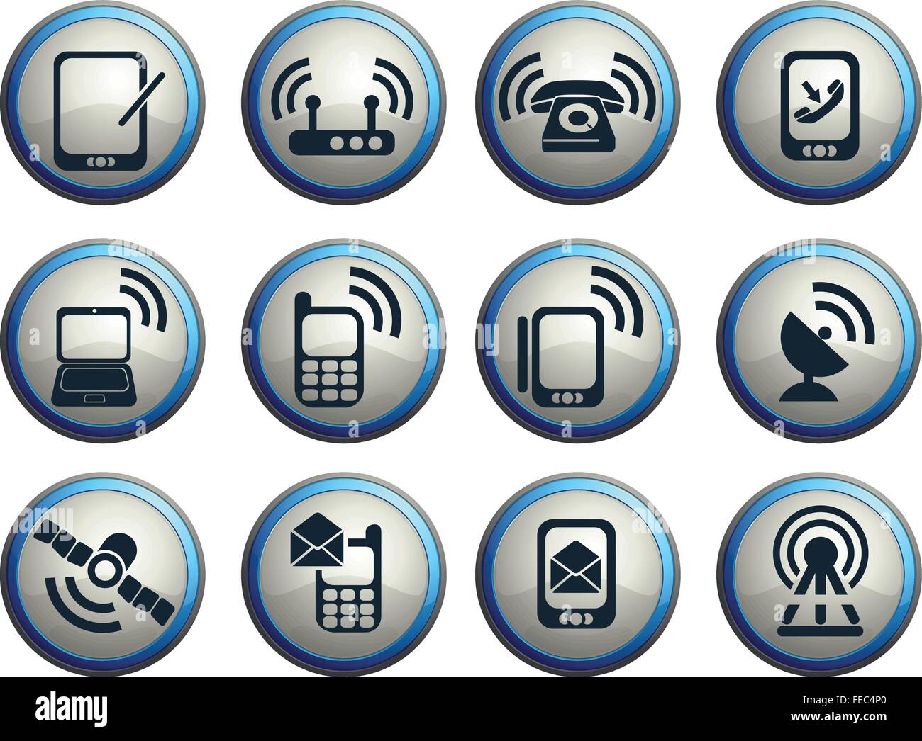Mobile Icons set Stock Vector Image & Art Alamy
